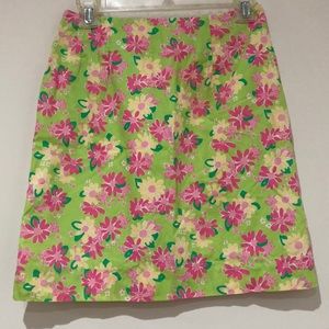 VTG Lilly Pulitzer Rhinodendrum Rhino Print Skirt